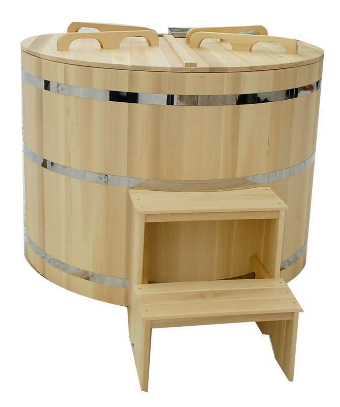 Круглая японская баня «Фурако» с внешней дровяной печью на 4 человек, 1200x1500 мм (рис.5)